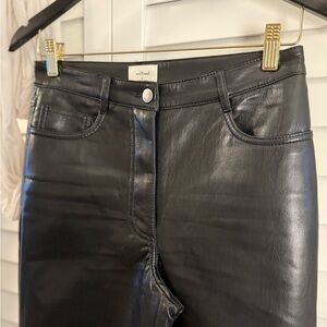 Wilfred Glossy Black ‘The Melina’ Faux Leather Women’s Pants Size 4P
